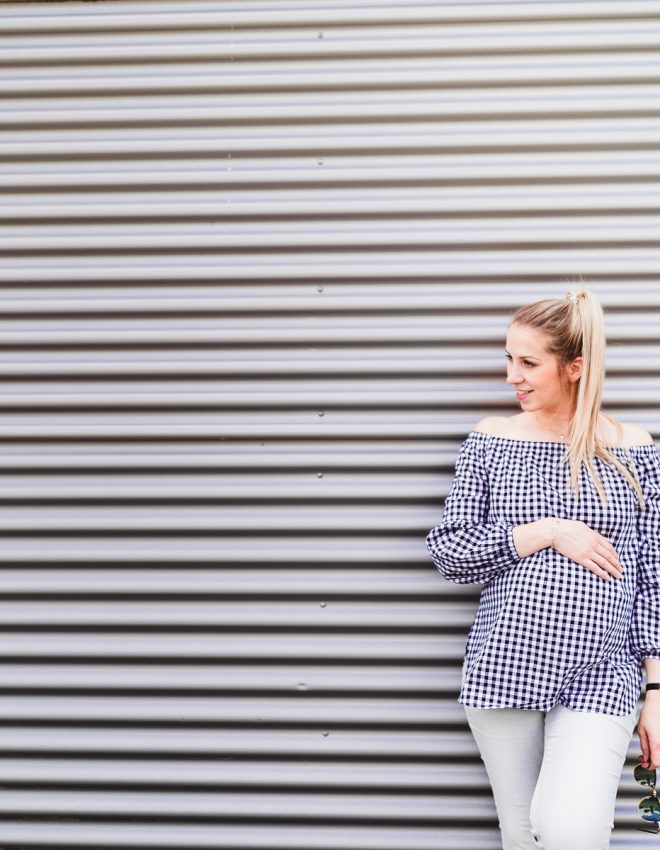 Baby Bump Update SSW 36 + Schwangerschaftslook mit Carmenbluse