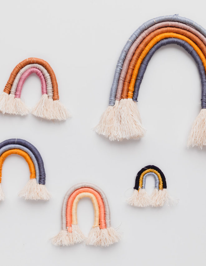 DIY: Regenbögen aus Wolle