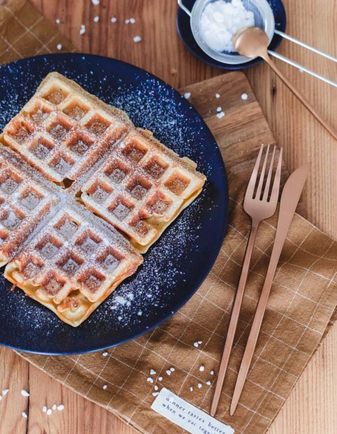 Waffelfrühstück am Sonntagmorgen