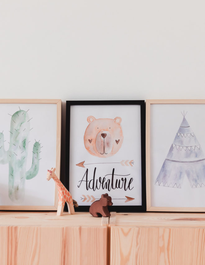 Aquarelle fürs Kinderzimmer mit Tombow + Download Bilder